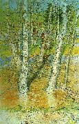 Carl Larsson varflod- oversvamning France oil painting artist